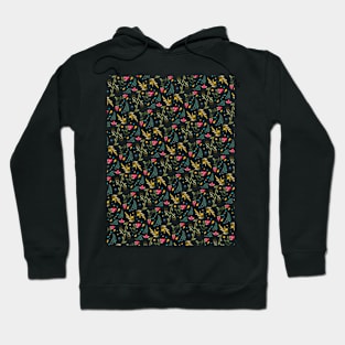 Flowery Sugarbird Pattern Hoodie